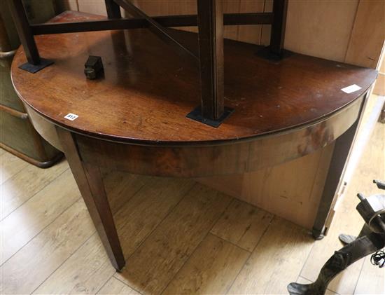 A George III mahogany D end table W.123cm